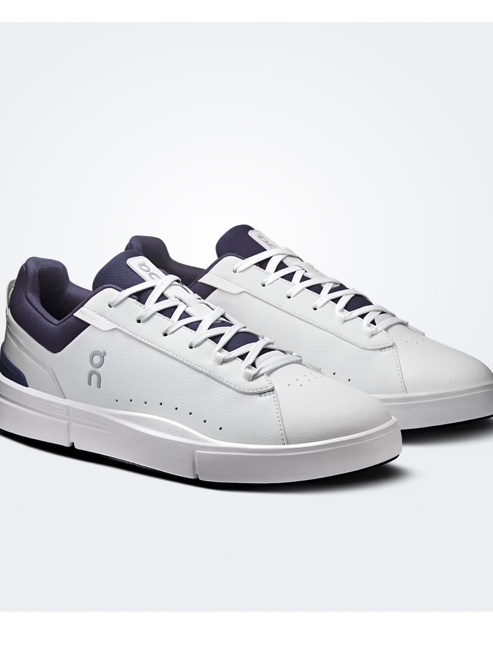On Running Men’s White Sneakers with Navy Trim